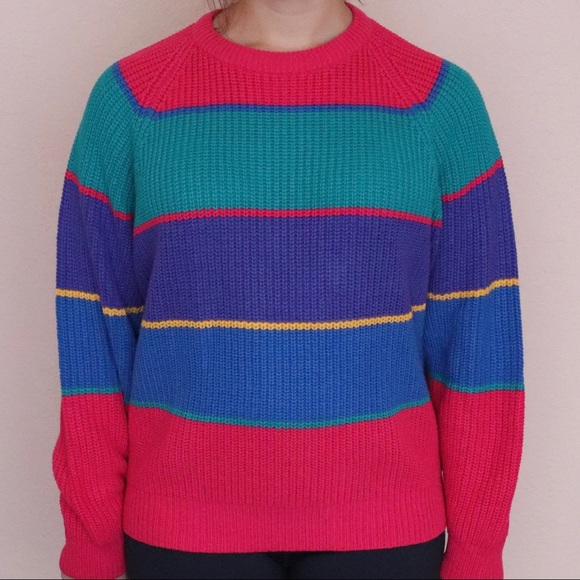 CLASSIC FASHIONS Color Block Stripe Sweater - Picture 7 of 9
